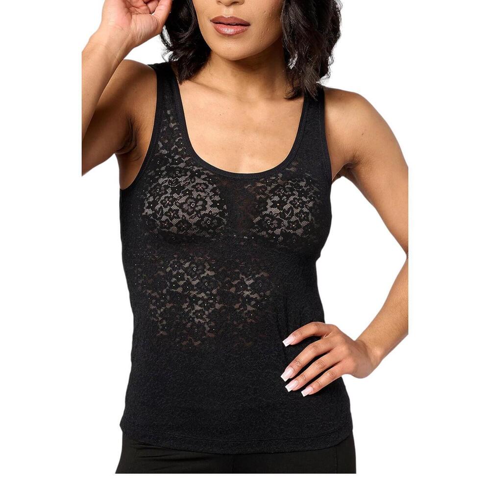 Breezies Women's Lace Elegance Smooth Camisole Black - Regular